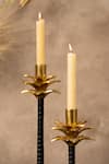 Shop_S.G. Home_Gold Metal Pineapple Candle Holder - Set Of 2 _at_Aza_Fashions