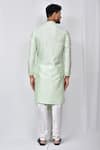 Shop_Adara Khan_Green Art Silk Solid Kurta Set_at_Aza_Fashions