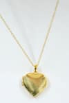 Shop_Anushka Jain Jewellery_Gold Plated Heart Out Locket Necklace _at_Aza_Fashions