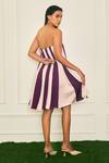Shop_Therealb_Purple Polyester Off-shoulder Heart Two Shades Strapless Mini Dress _at_Aza_Fashions