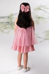 Shop_Lil Angels_Pink Organza, Silk Satin Embroidery Floral Top And Skirt Set _at_Aza_Fashions