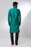 Shop_Arihant Rai Sinha_Green Jacquard, Silk, Brocade Embroidery Botanical Pattern Woven Kurta _at_Aza_Fashions