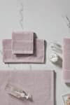 Shop_Houmn_Pink 100% Cotton Weaves Terry Symmetry Towel Set _at_Aza_Fashions