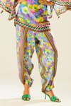 Shop_Rajdeep Ranawat_Multi Color Satin Printed Floral Sonth Dhoti Pant  _at_Aza_Fashions