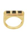 Shop_Esme By Aashna Dalmia_Gold Plated Stone Embellished Geometric Encrusted Ring _at_Aza_Fashions