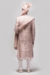 Shop_Asuka_Pink Raw Silk Embroidery Kiran Dori Work Sherwani Set _at_Aza_Fashions