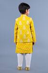 Shop Shining Kanika Yellow Cotton Poplin Tree Motifs And Floral Pattern Kurta Set at Aza Fashions Shop_Shining Kanika_Yellow Cotton Poplin Tree Motifs And Floral Pattern Kurta Set_at_Aza_Fashions