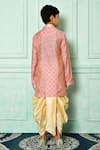 Shop_Petite Pomme_Pink Silk Embroidery Kurta And Dhoti Pant Set _at_Aza_Fashions