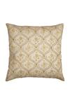 Shop_Khaabka_Gold Chanderi Silk Embroidery Geometric Floral Cushion Cover - Set Of 2_at_Aza_Fashions