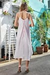 Shop_Style Junkiie_Pink Crepe Square Slip Dress  _at_Aza_Fashions