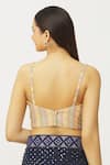 Shop_Samyukta Singhania_Multi Color Silk Embroidered Sequin Sweetheart Neck Work Sleeveless Blouse _at_Aza_Fashions