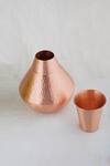 Shop_Consciousco_Gold Copper Textured Dervish Carafe With Glass_at_Aza_Fashions