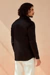 Shop_Seven_Black Cotton Satin Pocket Mock Shirt _at_Aza_Fashions