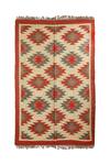 Shop_Nakshikathaa - Homeware_Multi Color Jute Wool Hand Woven Geometric Pattern Rectangle Shape Rug _at_Aza_Fashions