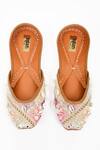 Shop_Miar Designs_Multi Color Embroidered Arva Shell Tassel Juttis_at_Aza_Fashions