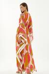 Shop Koai Multi Color Chiffon Abstract Round Pattern Kaftan at Aza Fashions Shop_Koai_Multi Color Chiffon Abstract Round Pattern Kaftan _at_Aza_Fashions
