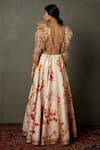 Shop_RI.Ritu Kumar_Off White Viscose And Silk Star Olivia Embroidered Ruffle Blouse And Skirt Set _at_Aza_Fashions