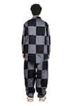 Shop_Theorem_Black Cotton Patchwork Checkered Loose Fit Pant  _at_Aza_Fashions