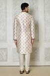 Shop_Samyukta Singhania_White Cotton Silk Printed Botanic Kurta_at_Aza_Fashions