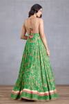 Shop_Torani_Green Slub Silk Digital Print Rang Naaz Raabia Anarkali With Dupatta  _at_Aza_Fashions