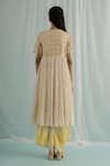 Shop_Surbhi Gupta_Ivory Anarkali Cotton Silk And Georgette Block Koa With Dhoti Pant _at_Aza_Fashions