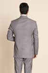 Shop_Gargee Designers_Grey Super 110 Poly Viscose Notch Lapel Blazer And Pant Set _at_Aza_Fashions