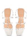 Shop_Kaltheos_Silver Tpu Cube Strappy Studded Block Heel Sandals_at_Aza_Fashions