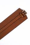 Shop_Trov_Brown Luca Broad Buckle Belt _at_Aza_Fashions