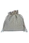 Shop_Nayaab By Sonia_Ivory Pearls Nacre Embroidered Potli Bag _at_Aza_Fashions