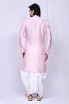 Shop_Arihant Rai Sinha_Pink Art Silk Printed Geometric Asymmetric Kurta And Dhoti Pant Set_at_Aza_Fashions