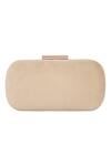 Shop_ClutcH'D_Gold Embroidered Velvet Box Clutch _at_Aza_Fashions