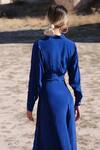 Shop_Twinkle Hanspal_Blue Crepe Spread Collar Kim Overlap Jumpsuit_at_Aza_Fashions