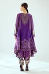 Shop_Rajdeep Ranawat_Purple Silk Geometric Round Band Aamilah Floral And Pattern Tunic  _at_Aza_Fashions