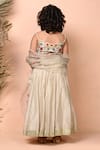 Shop_Priyanka Jain_Ivory Lehengaand Blouse Chanderi Embroidered Dori French Knot Set _at_Aza_Fashions