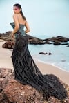 Shop_Bhawna Rao_Black Italian Tulle Embroidery Sequin And Cutdana Mermaid Cut Gown  _at_Aza_Fashions