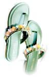 Shop_Foot Fuel_Green Leah Strap Embellished Flats _at_Aza_Fashions