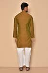 Shop_Aryavir Malhotra_Brown South Cotton Woven Plain Solid Short Kurta_at_Aza_Fashions