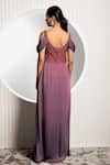 Shop_Jade By Ashima_Purple Satin Embroidery Beads Scoop Neck Viola Bodice Gown _at_Aza_Fashions