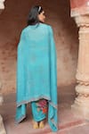 Shop Ruhr India Blue Silk Organza Sequin And Bead Work Open Hand Embroidered Cape at Aza Fashions Shop_Ruhr India_Blue Silk Organza Sequin And Bead Work Open Hand Embroidered Cape_at_Aza_Fashions