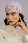 Buy_Hair Drama Co_Purple Rhinestone Embellished Lycra Turban _at_Aza_Fashions