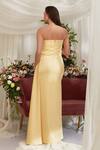 Shop_Zosia_Yellow Luxury Crush Satin Asymmetric Iris Draped Dress _at_Aza_Fashions