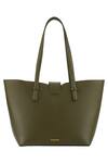 Shop_Aranyani_Green Embellished Stone Drops Tote Bag_at_Aza_Fashions