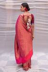 Priyanka Raajiv_Pink Banarasi Silk Woven Floral Jaya Saree  _Online_at_Aza_Fashions