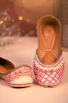 Shop_House Of Vian_Pink Nargis Embellished Juttis _at_Aza_Fashions