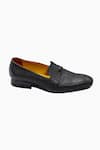 Shop_Amrit Dawani_Black Plain Toe Derby Shoes _at_Aza_Fashions