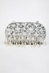 Shop_EENA_Silver Sequins Aria Silk Crystal Embellished Clutch _at_Aza_Fashions