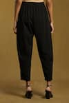 Shop_Ritu Kumar_Black 70% Polyester Solid Dhoti Pant _at_Aza_Fashions