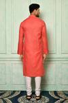 Shop_Nazaakat by Samara Singh_Pink Solid Cotton Kurta_at_Aza_Fashions
