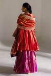 Shop_Mimamsaa_Red Louisa Tissue Silk Kurta Sharara Set_at_Aza_Fashions