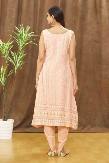 Peach Kurta Imported Dhoti